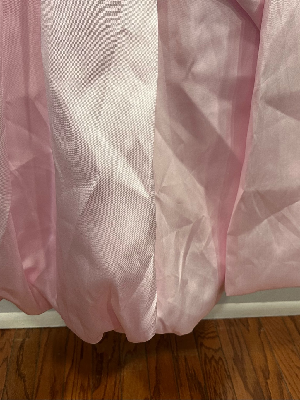 Mac Duggal 21245 Light Pink Mikado Strapless Bubble Hem Ball Gown With Bow Sz 10 — image 8 of 8